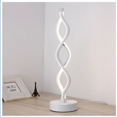 Wave Type LED Desk Lamp Plug-in Three-color Temperature Desk Lamp
