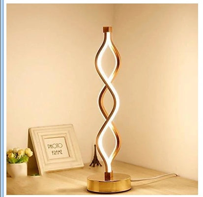 Wave Type LED Desk Lamp Plug-in Three-color Temperature Desk Lamp
