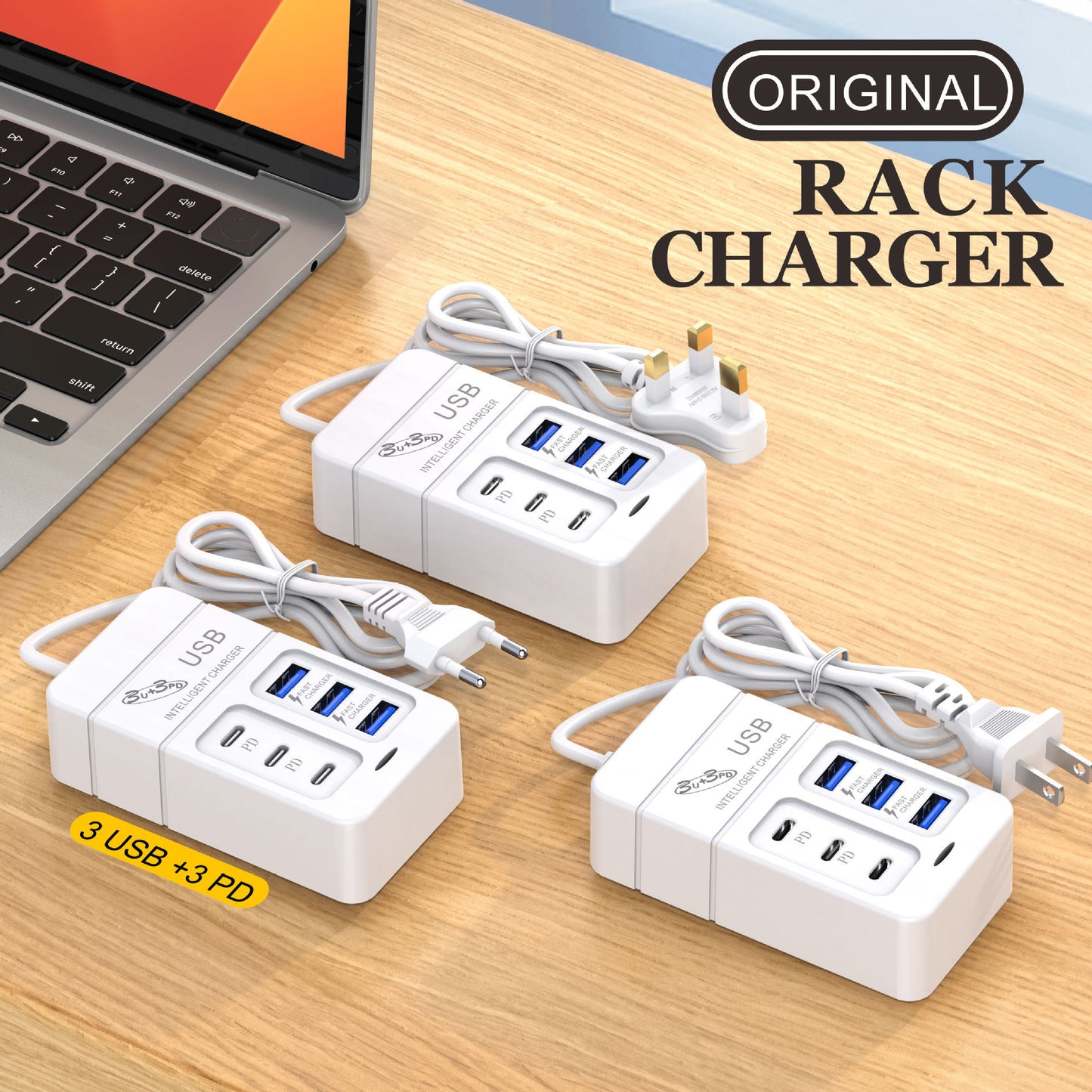 Mountable Power Strip Mobile Phone Charger