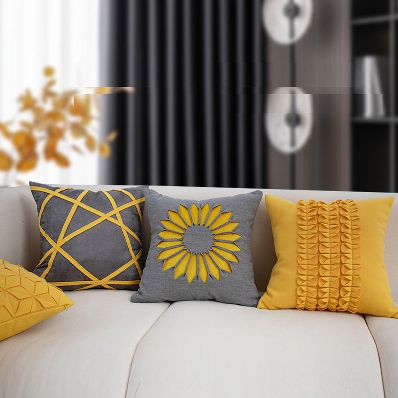 Modern Minimalist SUNFLOWER Sofa Living Room Pillow Hotel Bed Cushion Cover