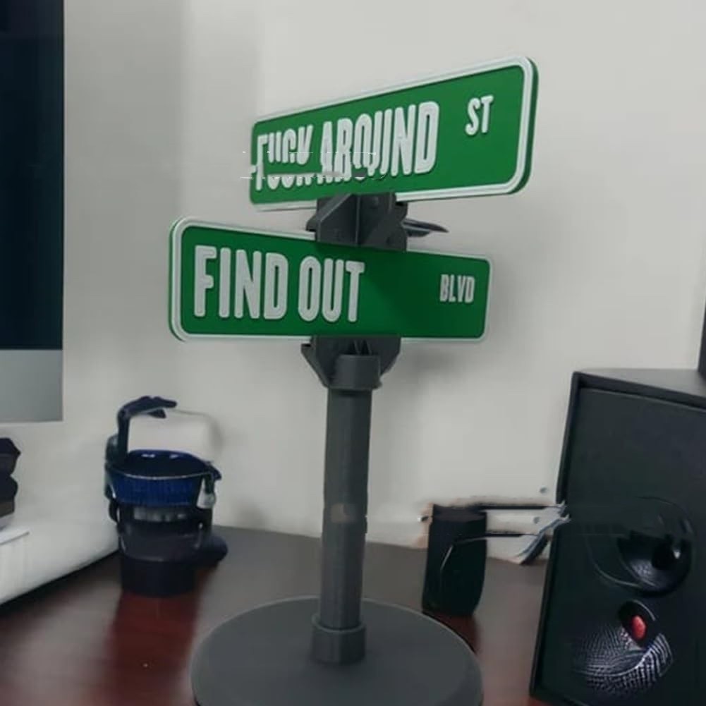 Find Out Street Sign Desk Decoration