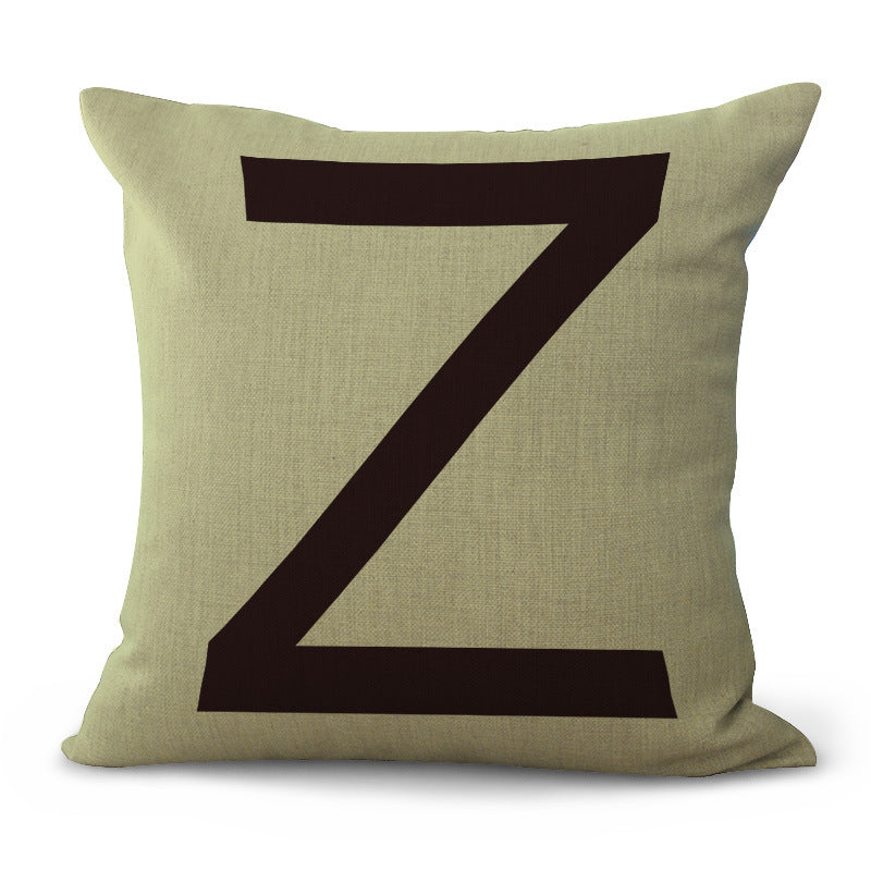 Colored English Letter Printing Pillowcase