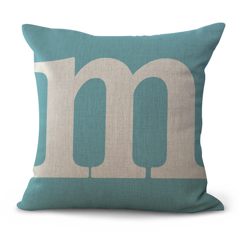 Colored English Letter Printing Pillowcase