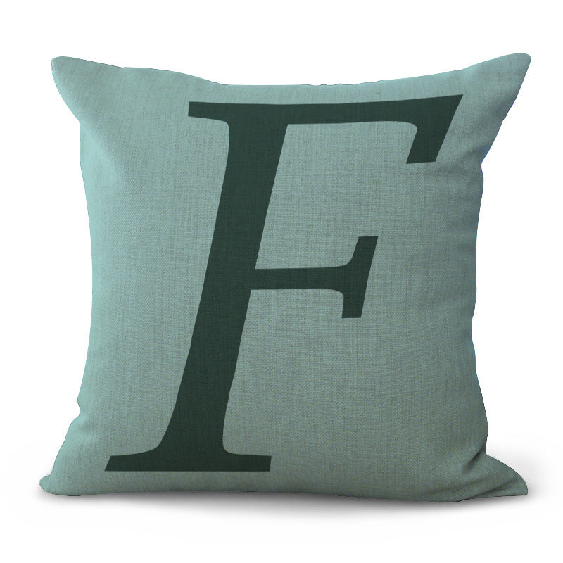 Colored English Letter Printing Pillowcase