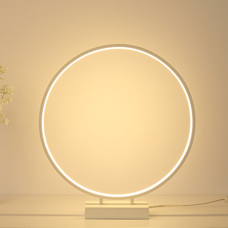 Round remote control nordic desk lamp