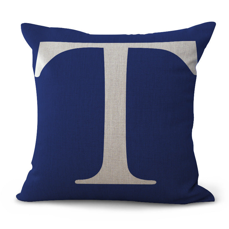 Colored English Letter Printing Pillowcase