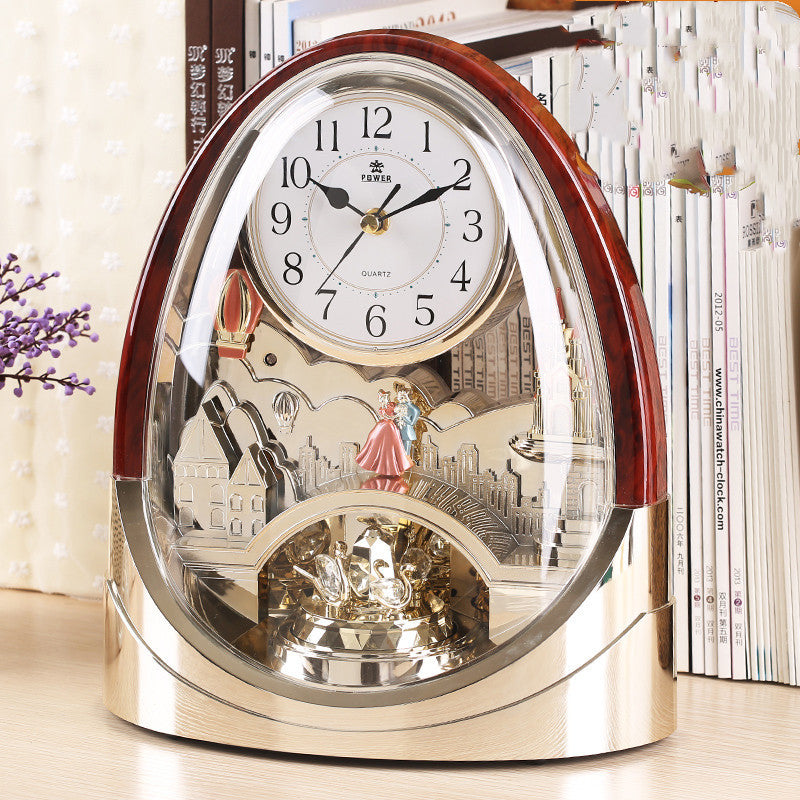 Musical Timekeeping Desk Clock Living Room Decorations