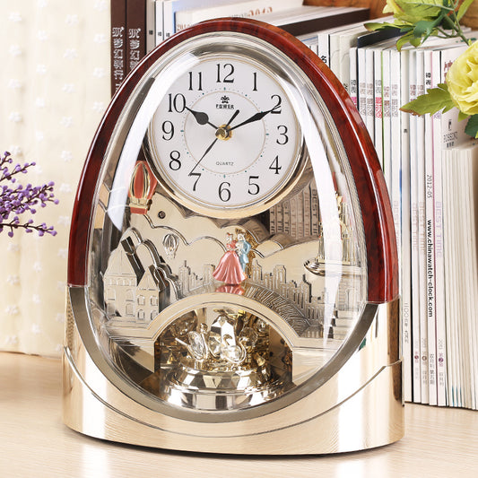 Musical Timekeeping Desk Clock Living Room Decorations