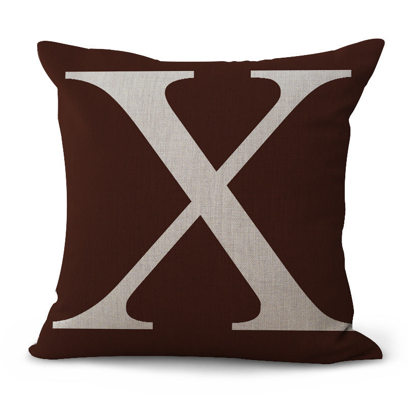 Colored English Letter Printing Pillowcase