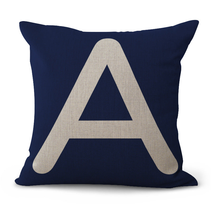 Colored English Letter Printing Pillowcase