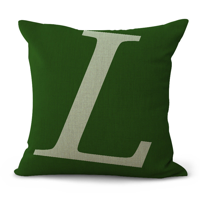 Colored English Letter Printing Pillowcase