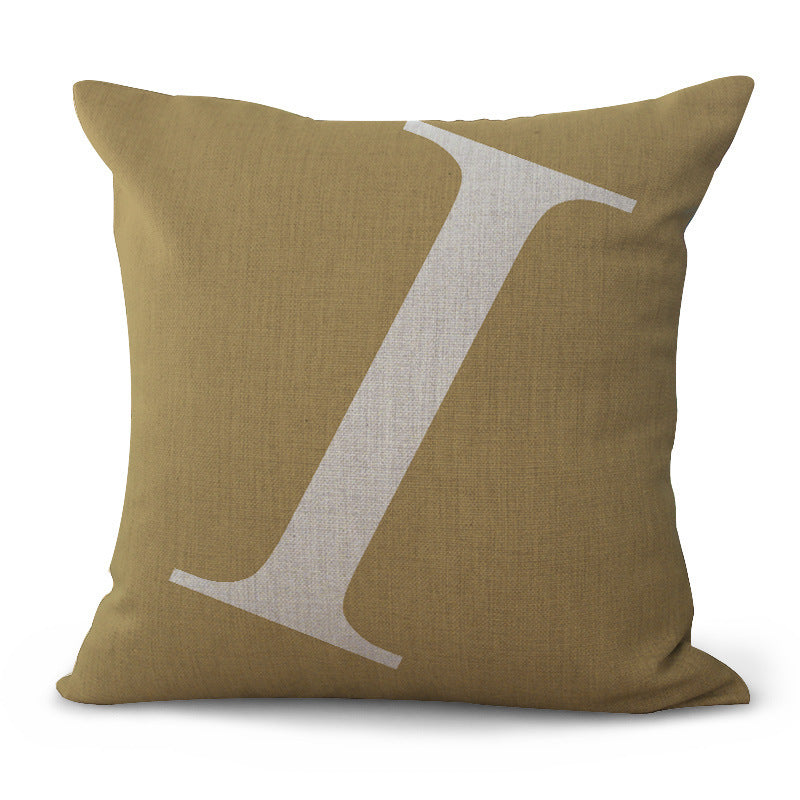 Colored English Letter Printing Pillowcase