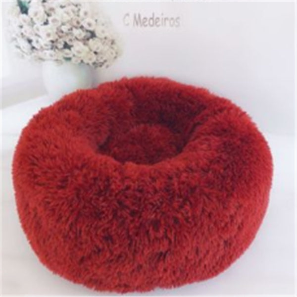 Round Long Hairy Autumn And Winter Nest Pad Pet Mattress