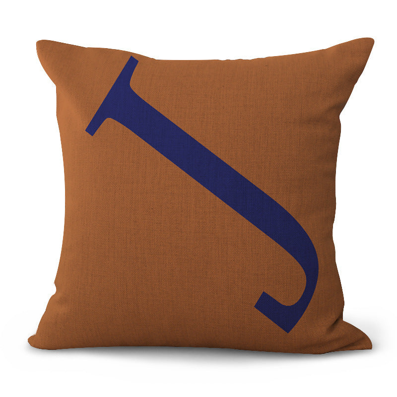 Colored English Letter Printing Pillowcase