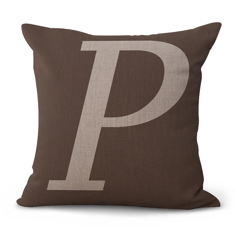 Colored English Letter Printing Pillowcase