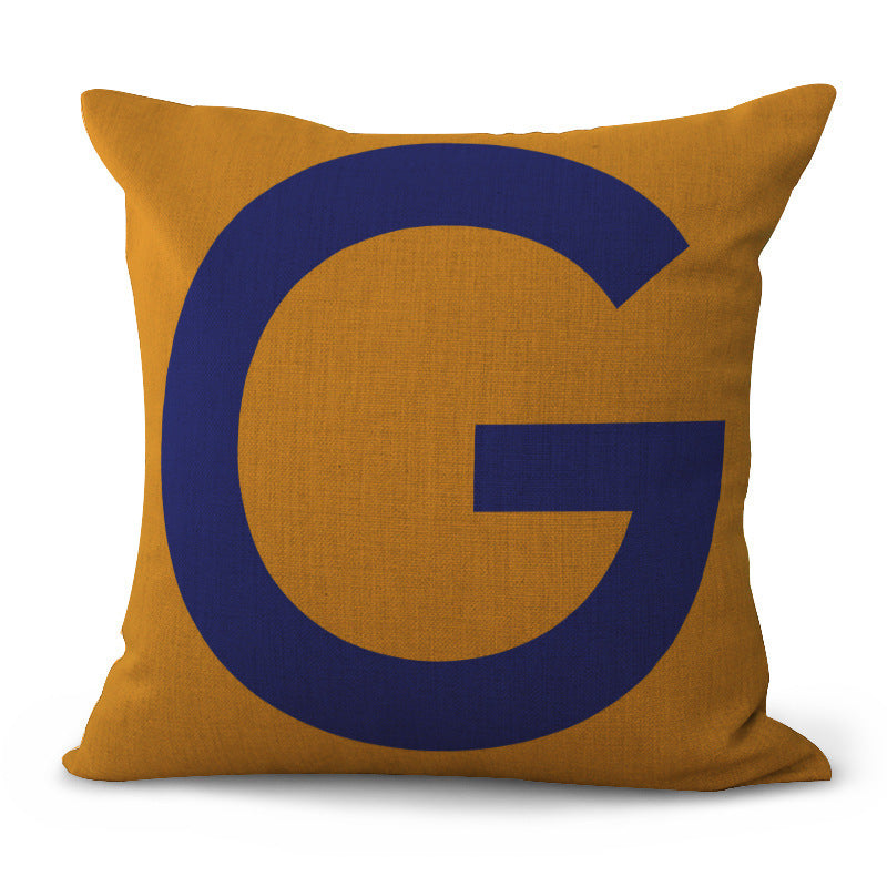 Colored English Letter Printing Pillowcase