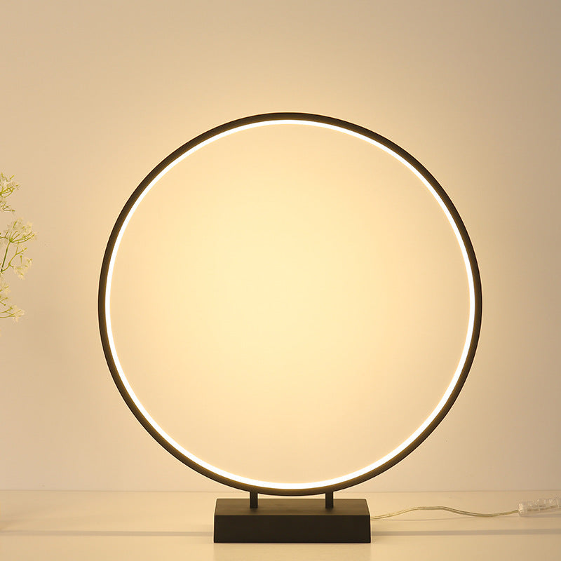 Round remote control nordic desk lamp