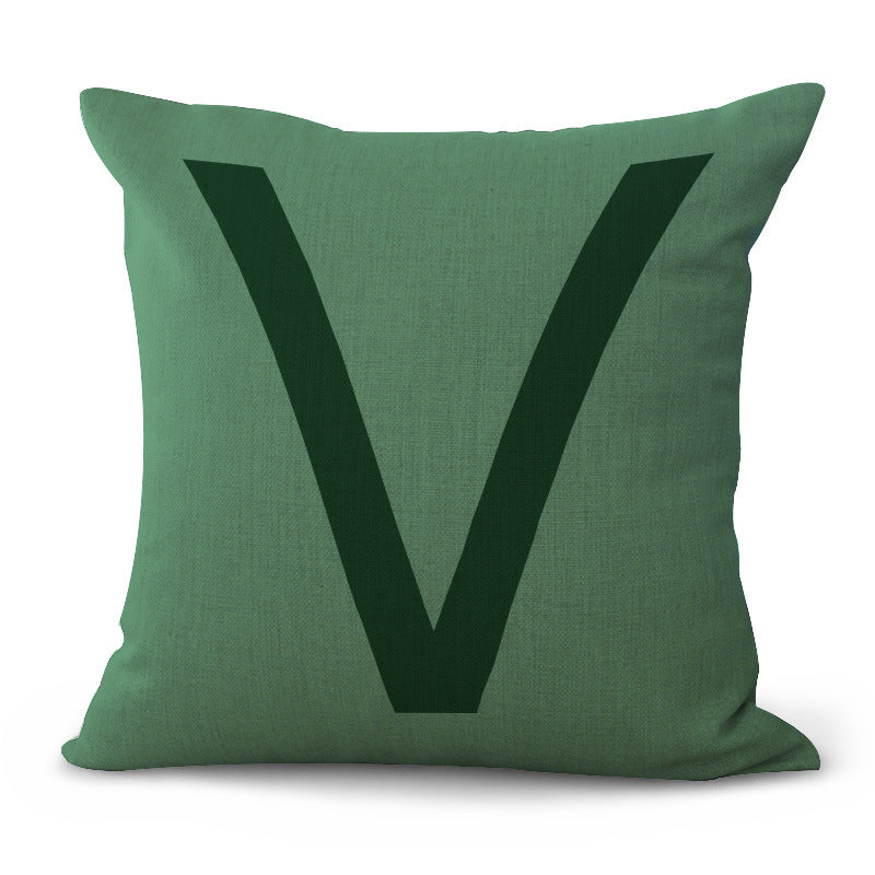 Colored English Letter Printing Pillowcase