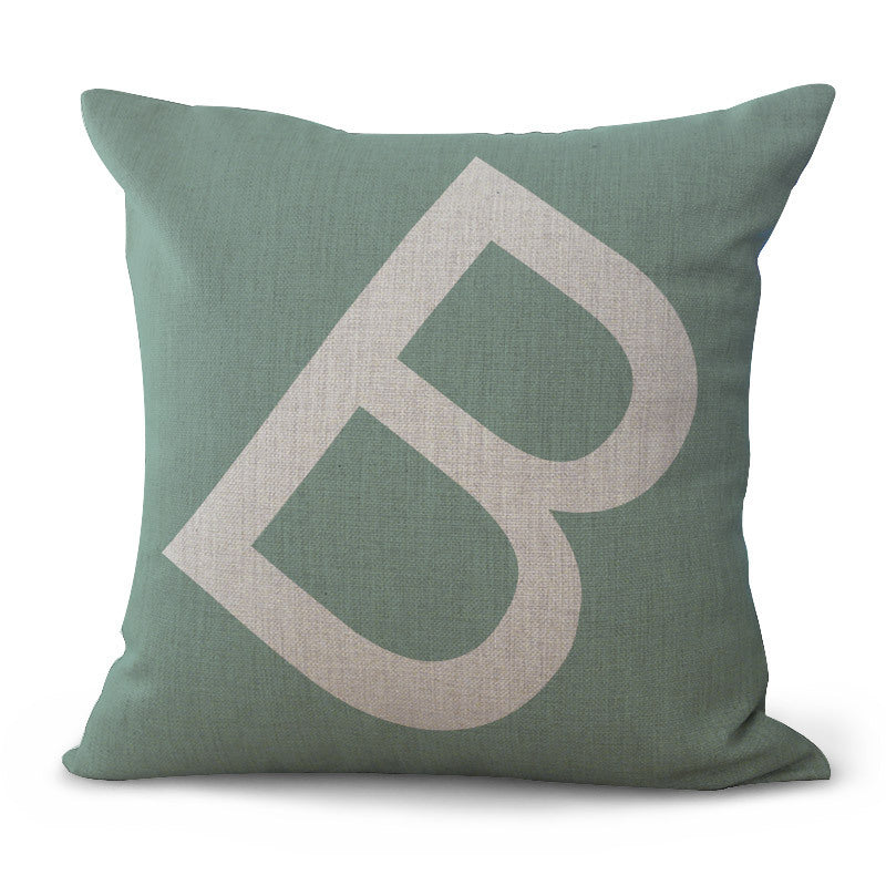 Colored English Letter Printing Pillowcase