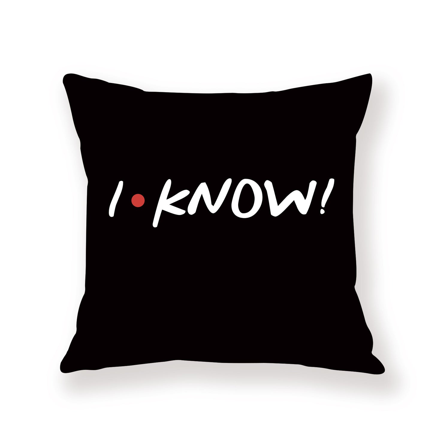 Designer's FRIENDS Black English Letter Pillow Cover Only