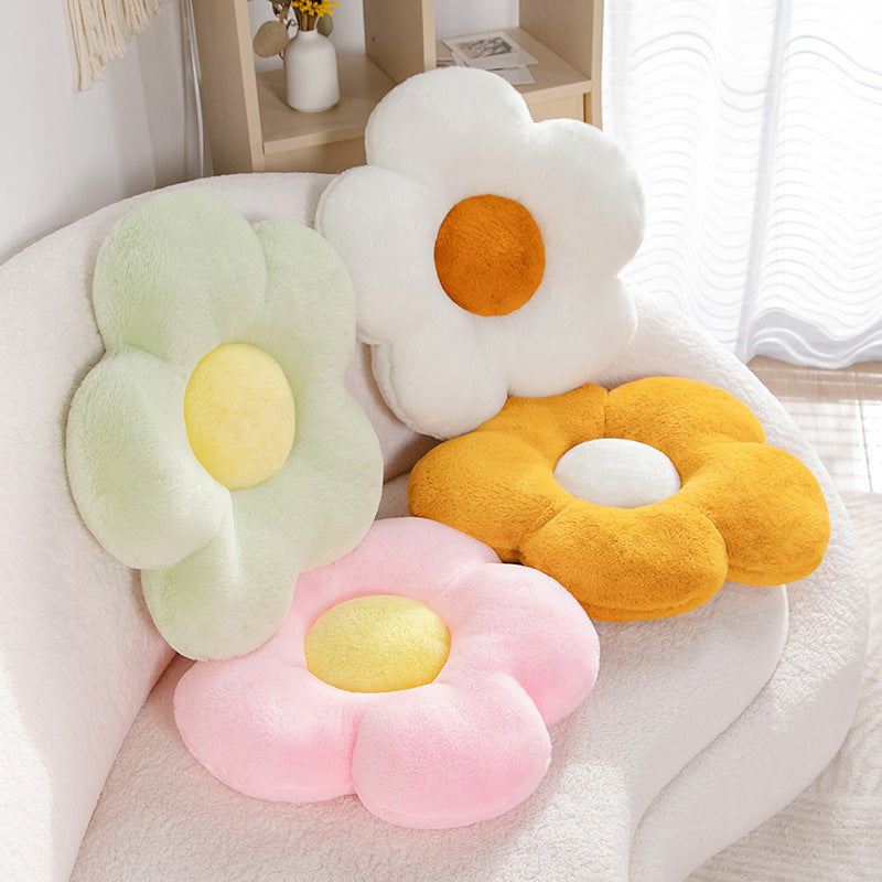 Color Flower Pillow Sun Flower Plush Cushion