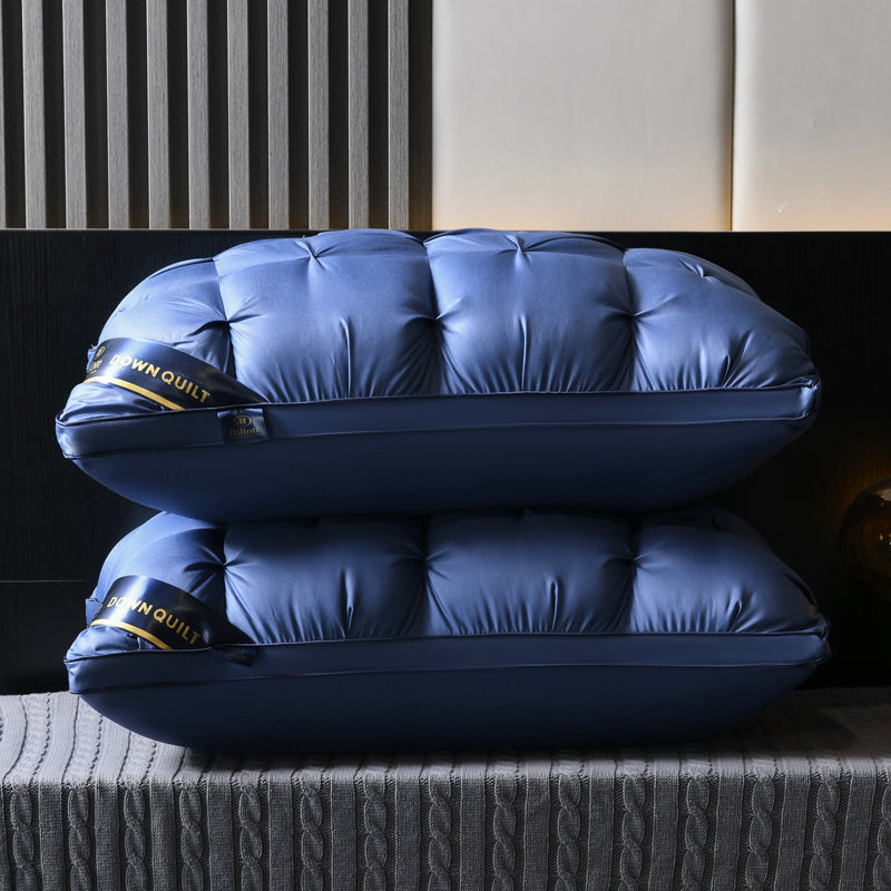 Designer's Luxury Pair Of Single Non-collapsing Sleep Aid Home Pillows