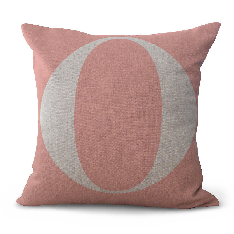 Colored English Letter Printing Pillowcase