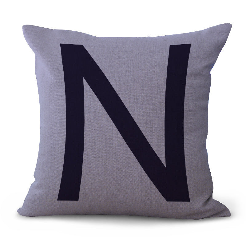 Colored English Letter Printing Pillowcase