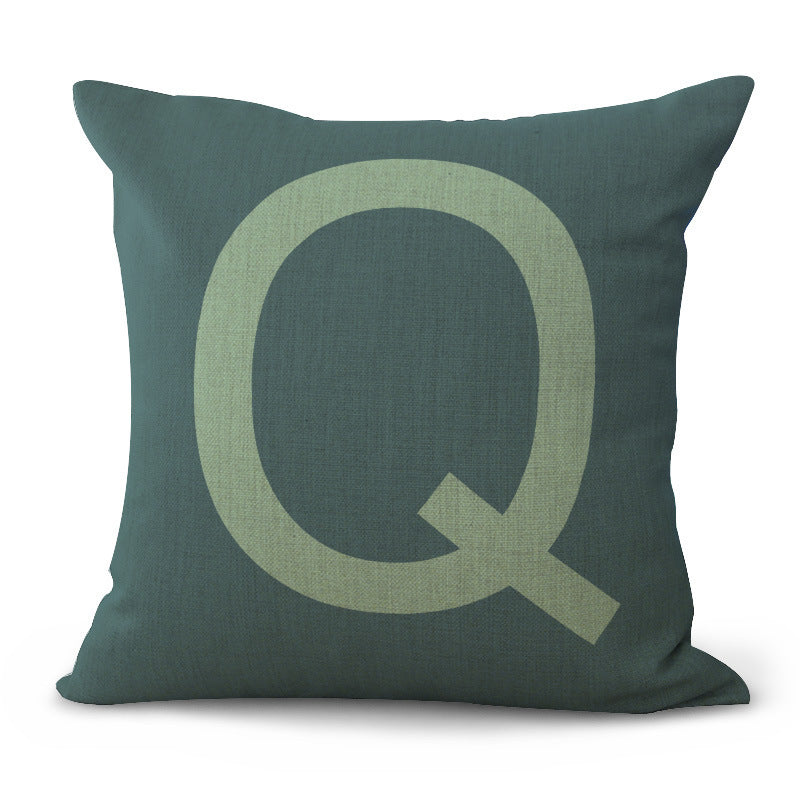 Colored English Letter Printing Pillowcase