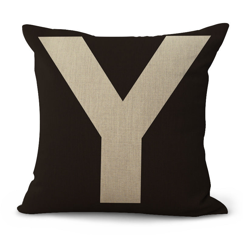 Colored English Letter Printing Pillowcase