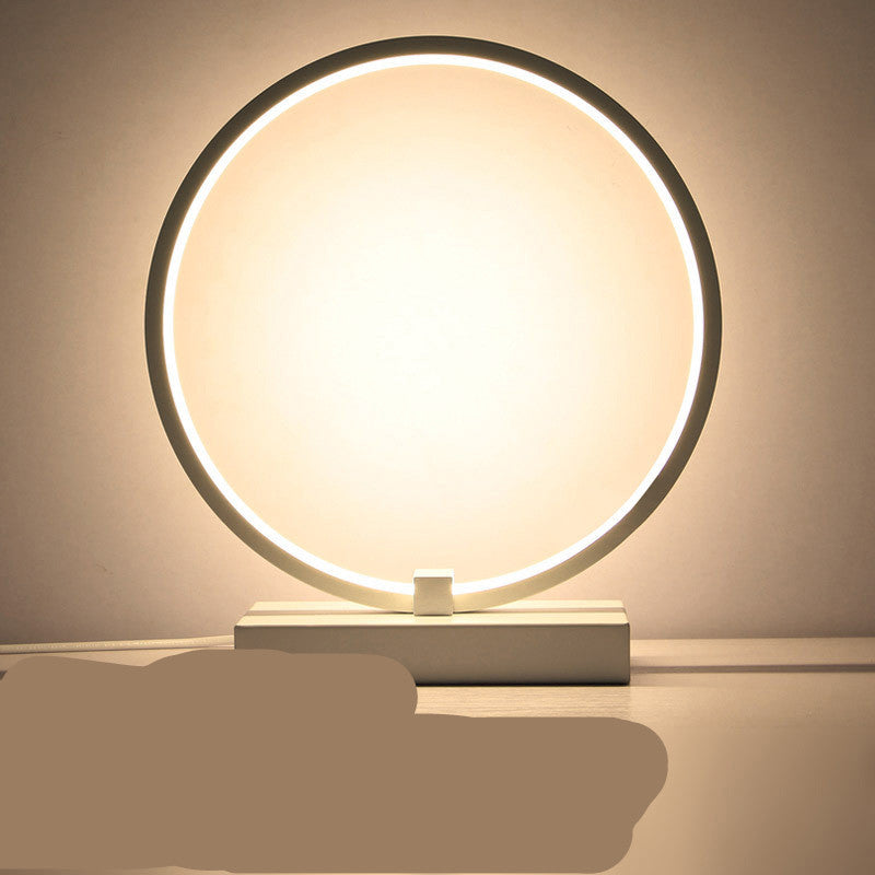 Round remote control nordic desk lamp