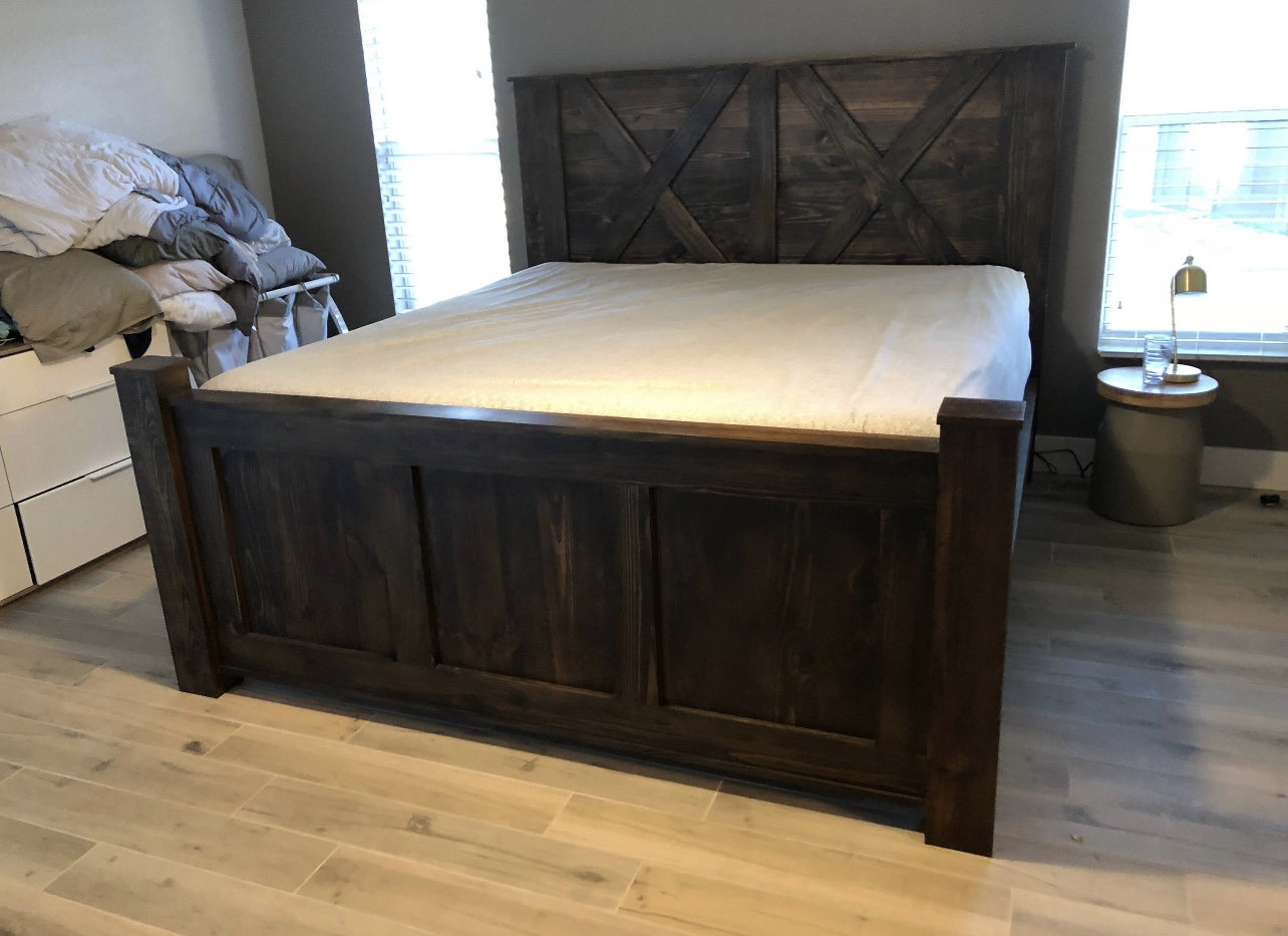 Mountain Farmhouse Bed with optional Trundle