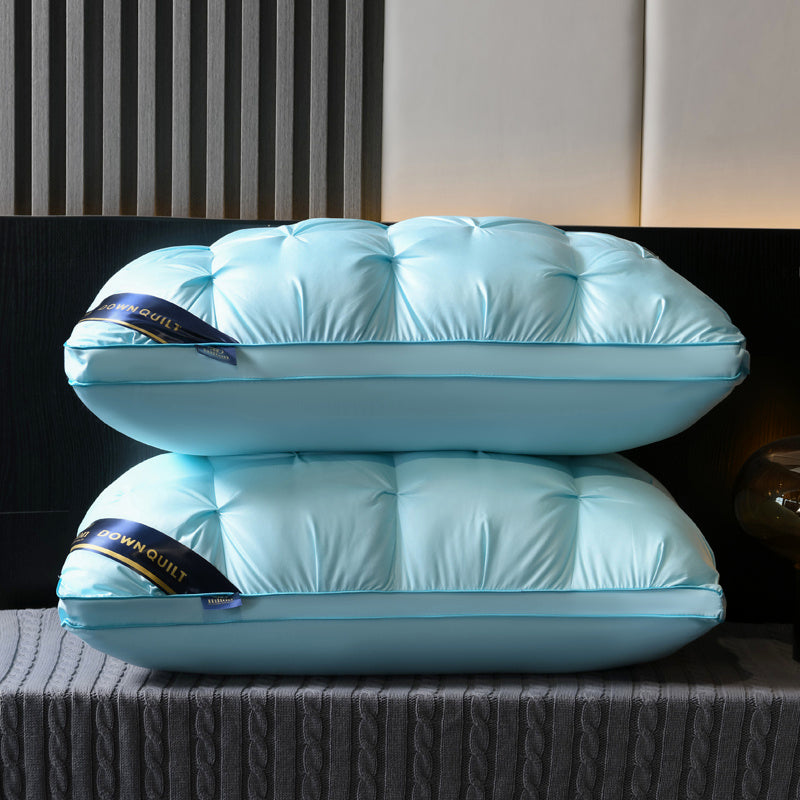 Designer's Luxury Pair Of Single Non-collapsing Sleep Aid Home Pillows