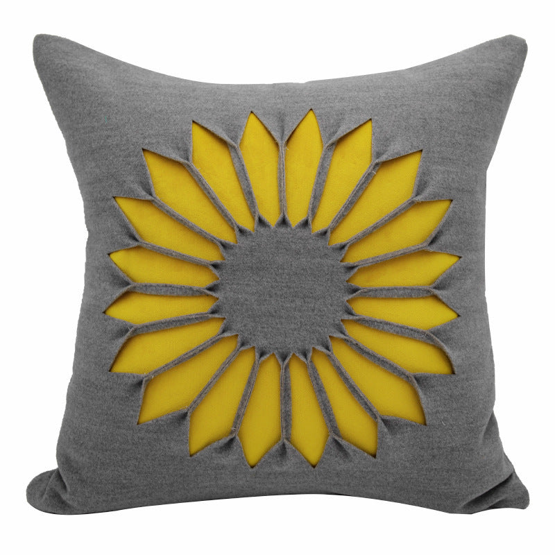 Modern Minimalist SUNFLOWER Sofa Living Room Pillow Hotel Bed Cushion Cover