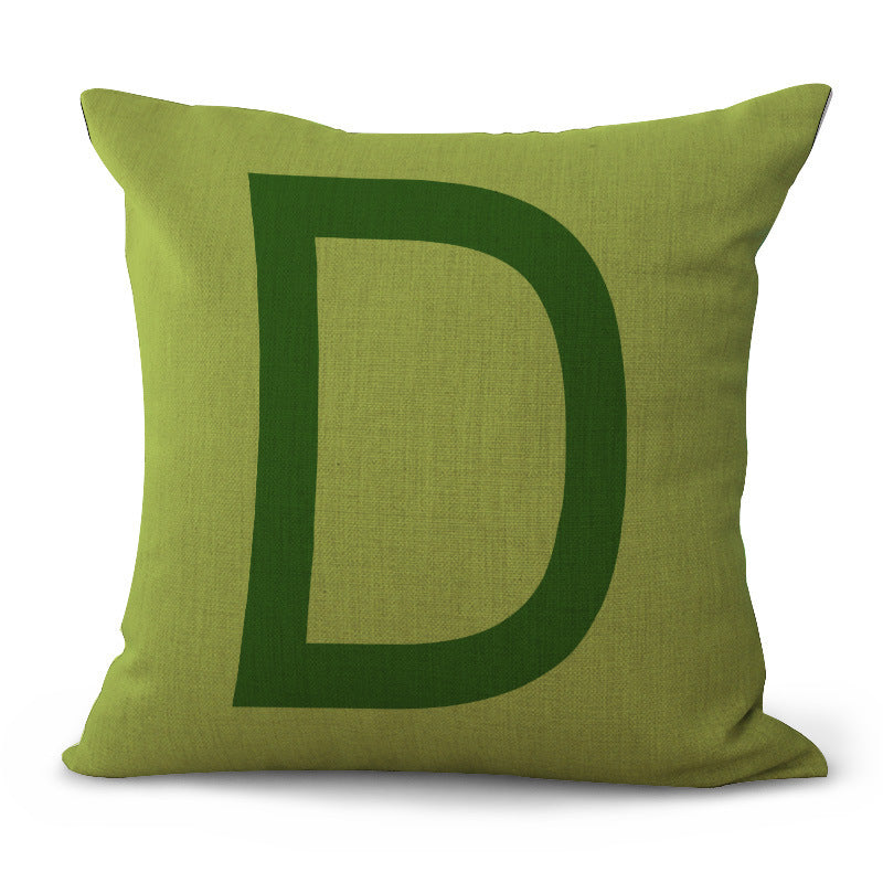 Colored English Letter Printing Pillowcase