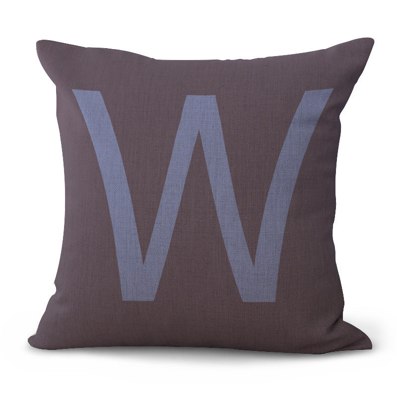 Colored English Letter Printing Pillowcase