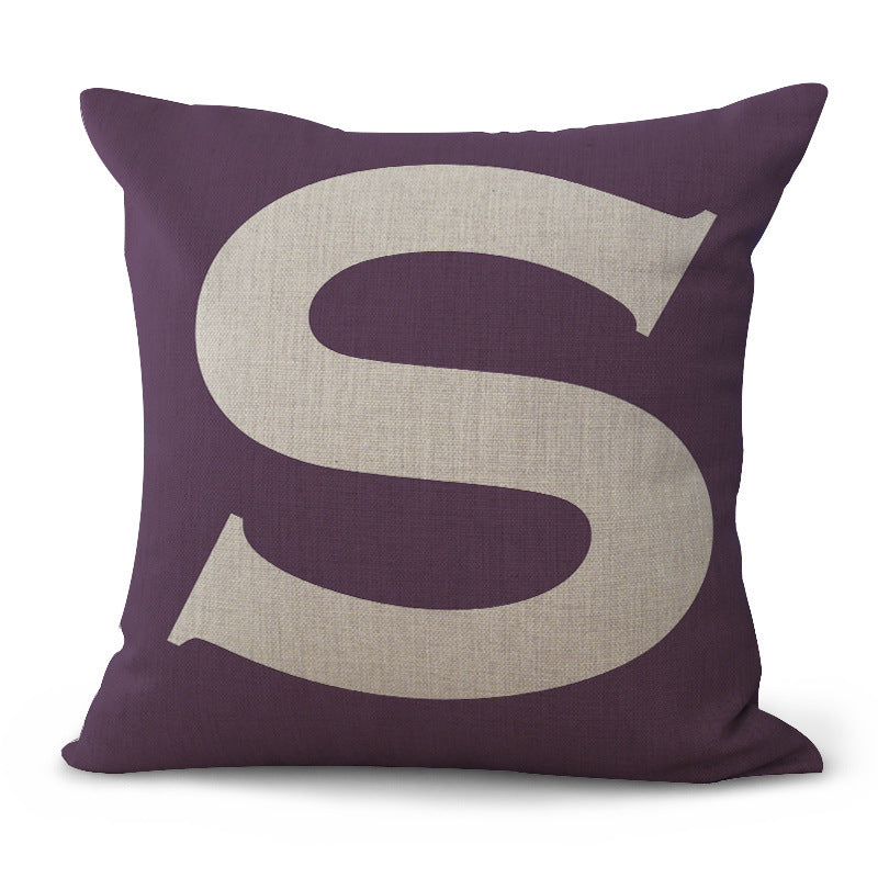 Colored English Letter Printing Pillowcase