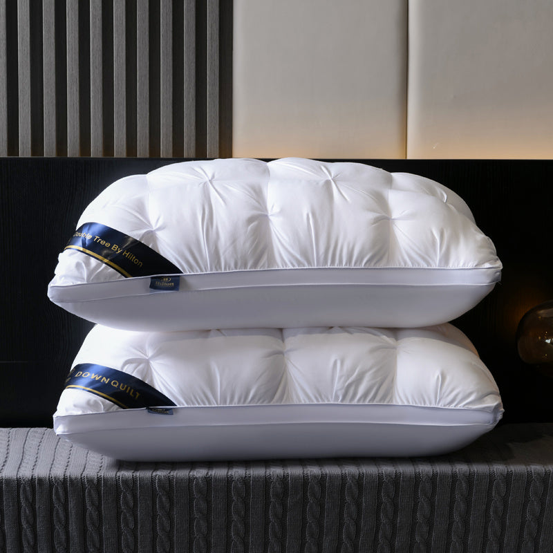 Designer's Luxury Pair Of Single Non-collapsing Sleep Aid Home Pillows