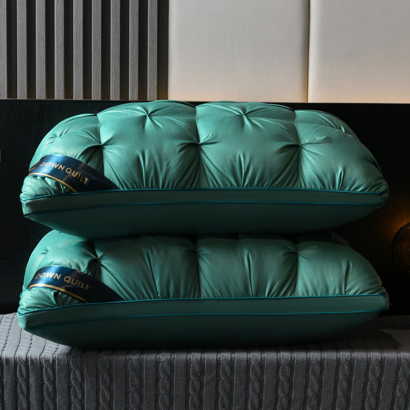 Designer's Luxury Pair Of Single Non-collapsing Sleep Aid Home Pillows