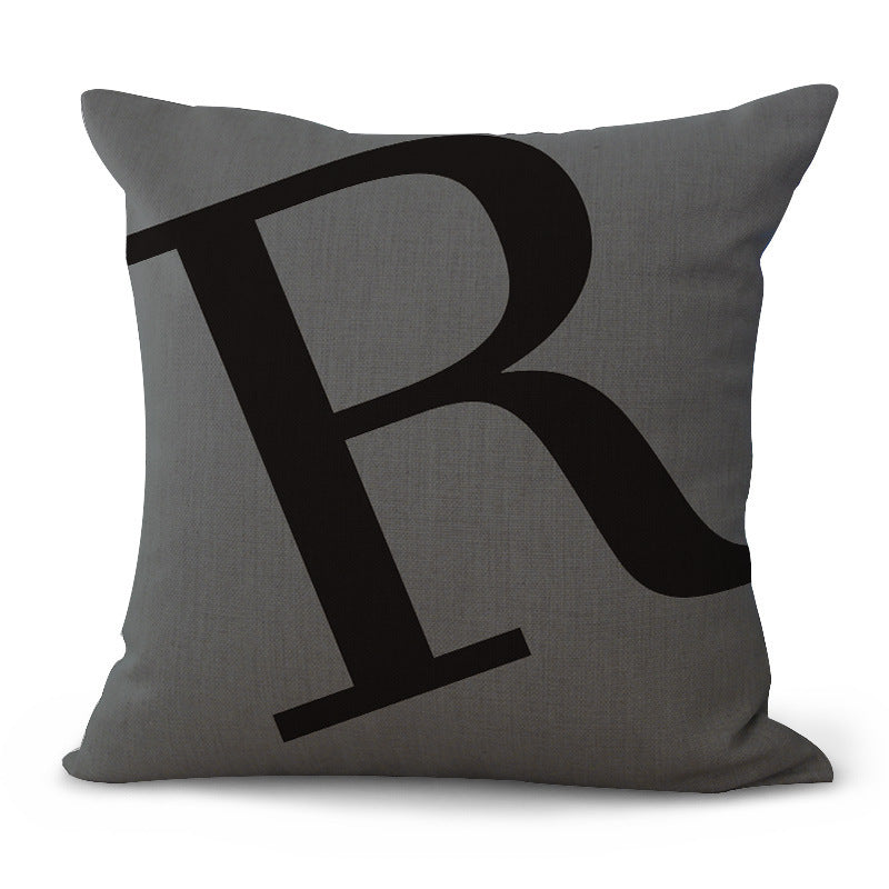 Colored English Letter Printing Pillowcase