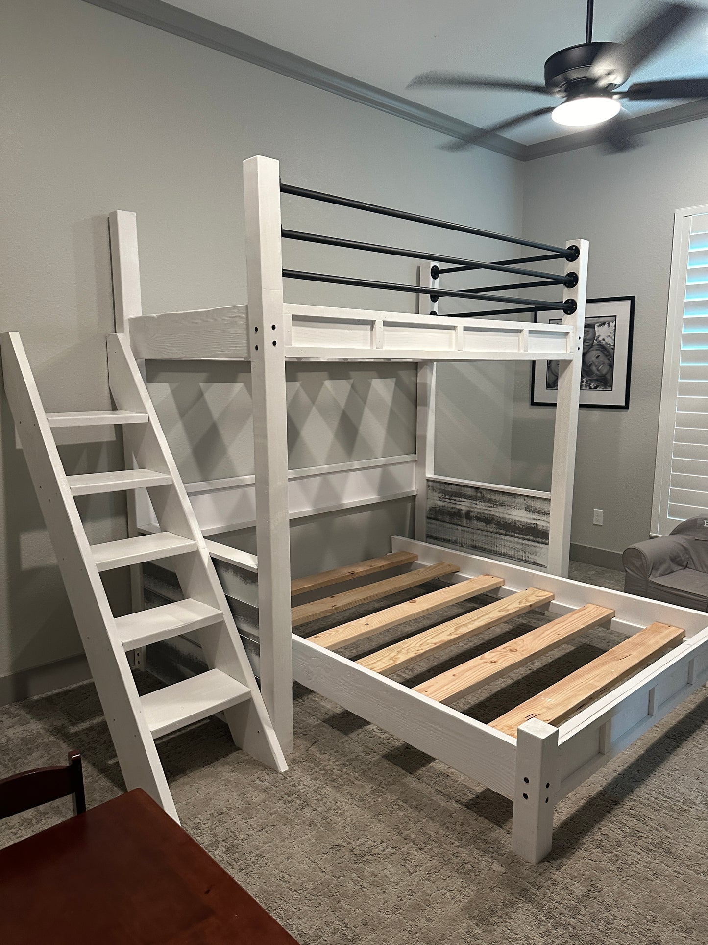 New Hampshire Custom Barnwood Bunk Bed