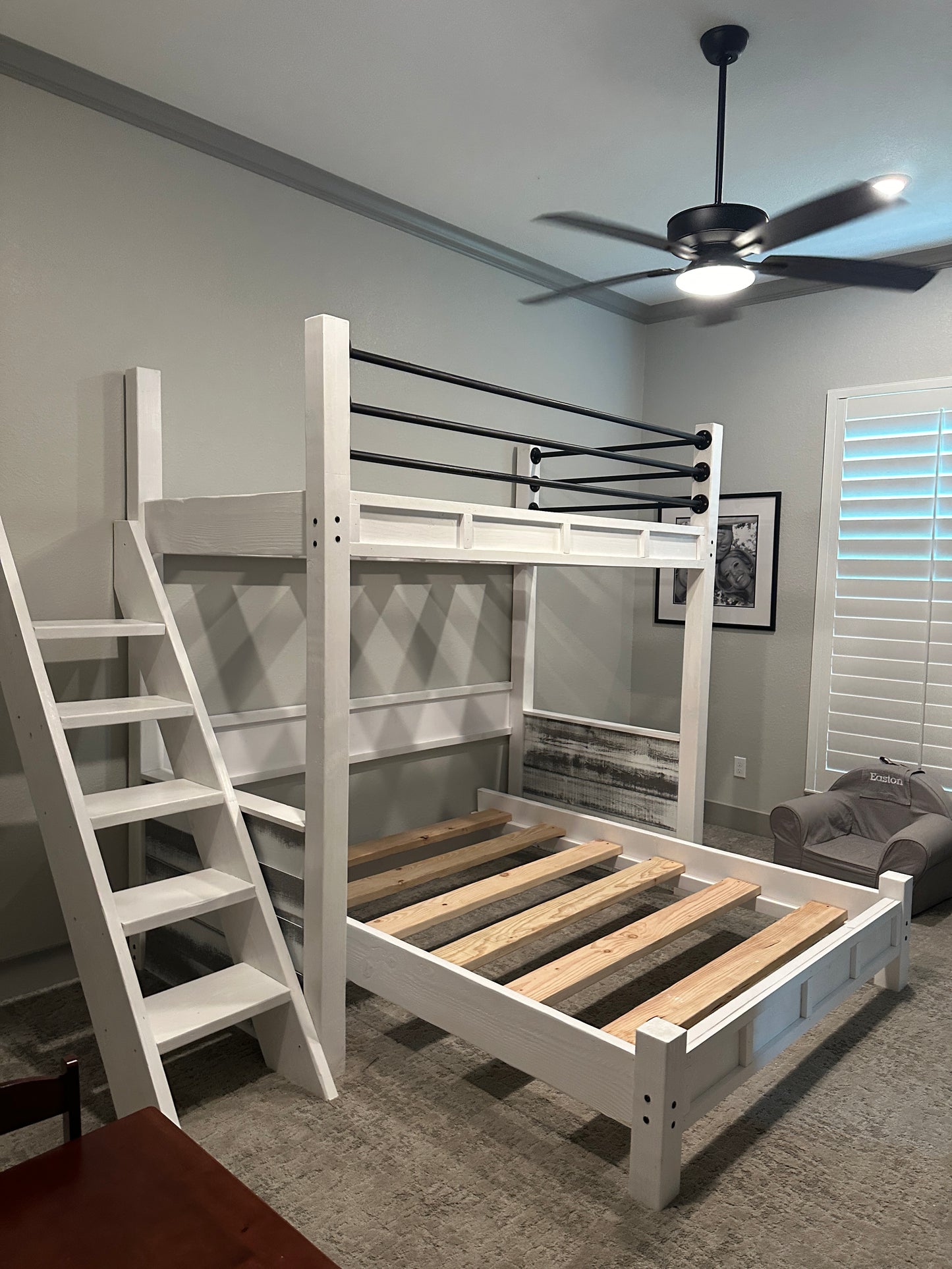 New Hampshire Custom Barnwood Bunk Bed