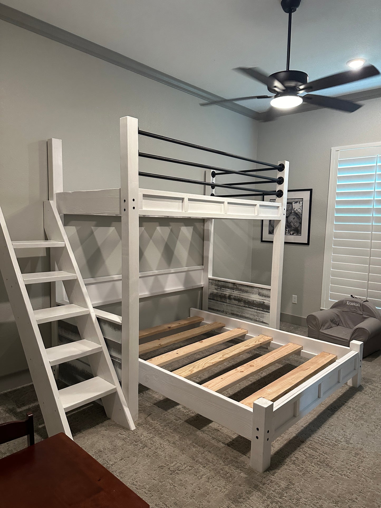 New Hampshire Custom Barnwood Bunk Bed