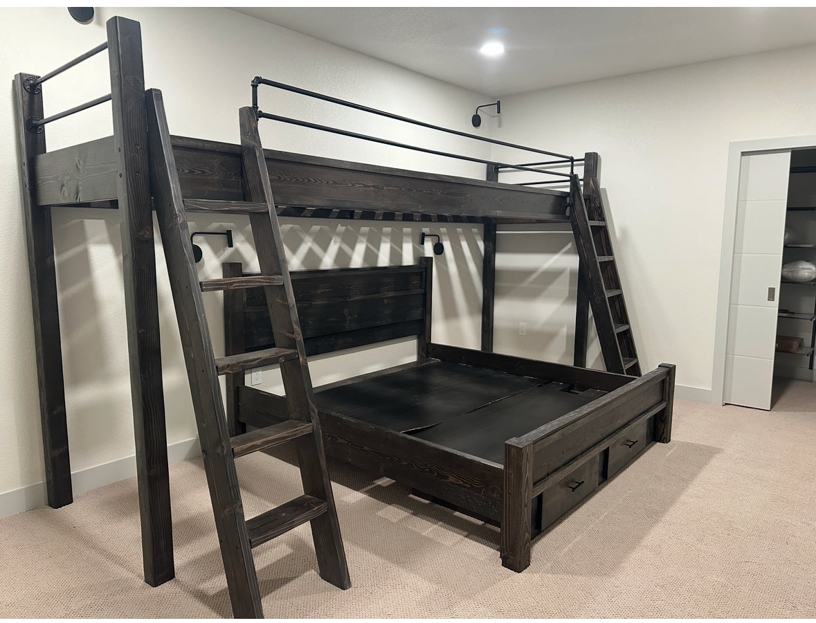 Moab Triple Custom Bunk Bed with 2 Drawers