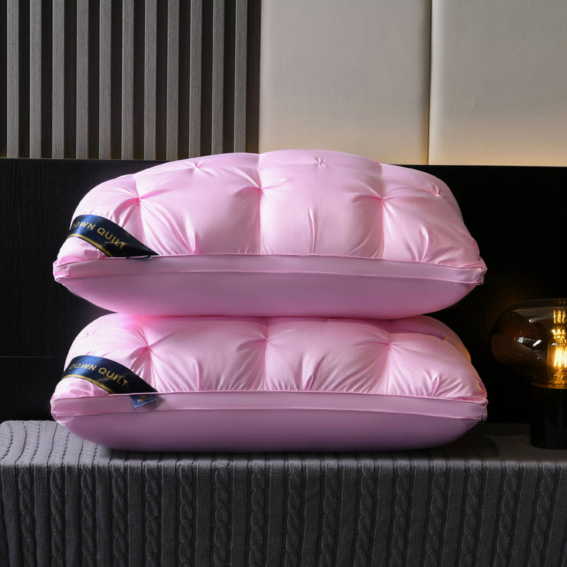 Designer's Luxury Pair Of Single Non-collapsing Sleep Aid Home Pillows