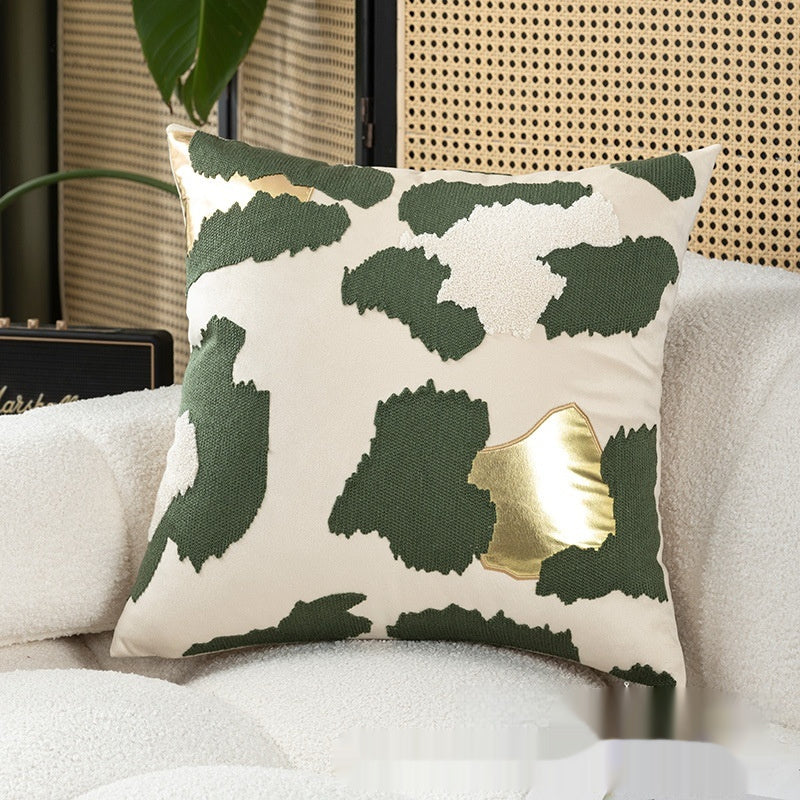 Modern Simple Embroidery Light Luxury Geometric Square Pillow Cover