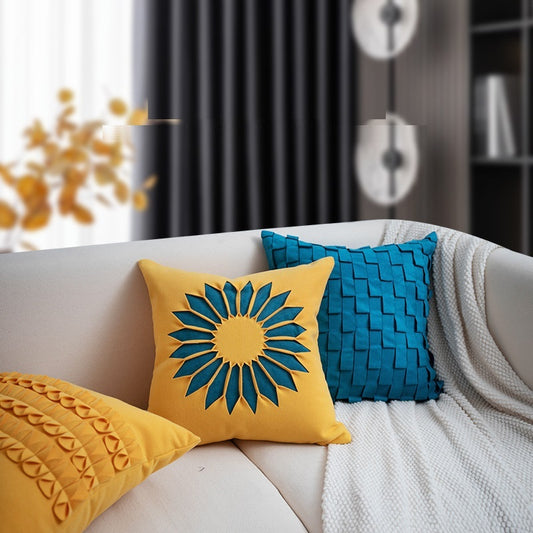 Modern Minimalist SUNFLOWER Sofa Living Room Pillow Hotel Bed Cushion Cover