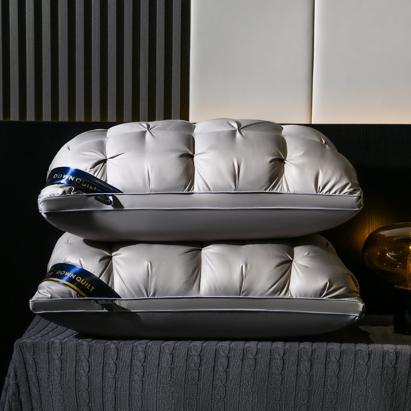 Designer's Luxury Pair Of Single Non-collapsing Sleep Aid Home Pillows