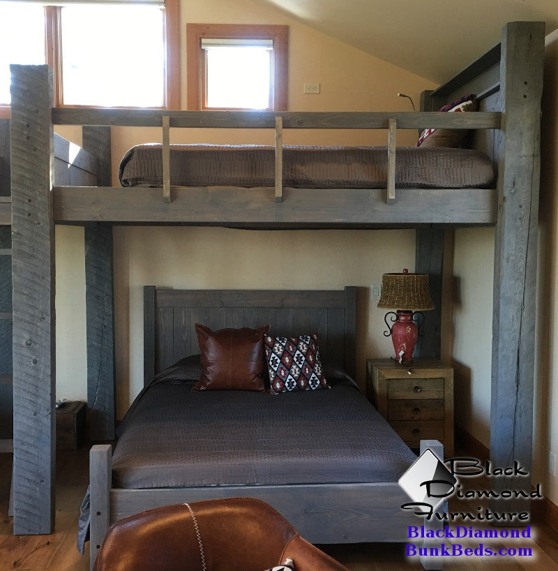 Colorado River Perpendicular Quad Bunk Bed With Shelves