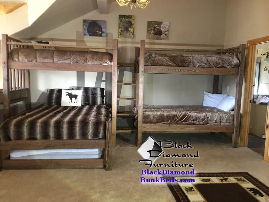 Mountain Resort Quad Custom Bunk Bed, Quad Bunk Beds